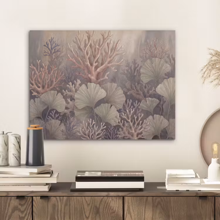Plant - Bladeren - Zee - Illustratie - Groen PET vilt klein -sfeer1