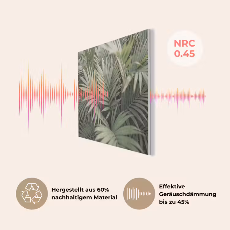 Plant - Palmbladeren - Natuur - Groen PET vilt klein -USP_DE