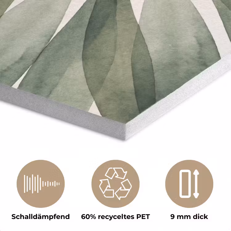 Planten - Abstract - Waterverf - Groen - Natuur PET vilt klein -closeup_DE
