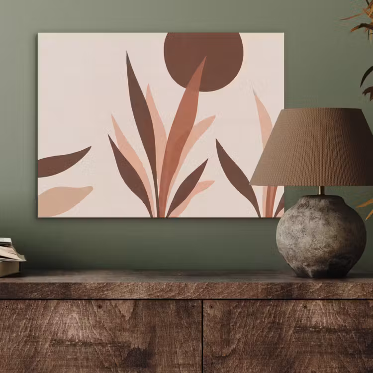 Planten - Abstract - Natuur - Bruin PET vilt klein -sfeer2