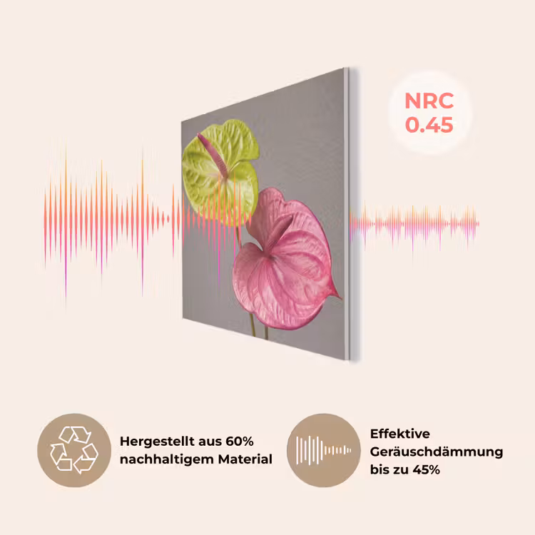 Planten - Anthurium - Groen - Roze PET vilt klein -USP_DE