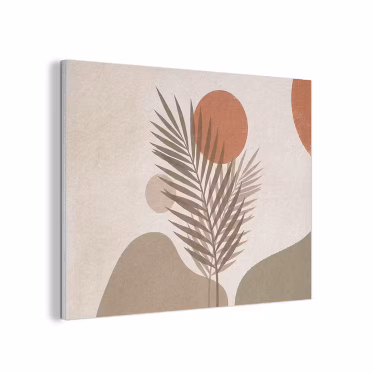 Planten - Bladeren - Abstract - Modern - Beige PET vilt klein -3d