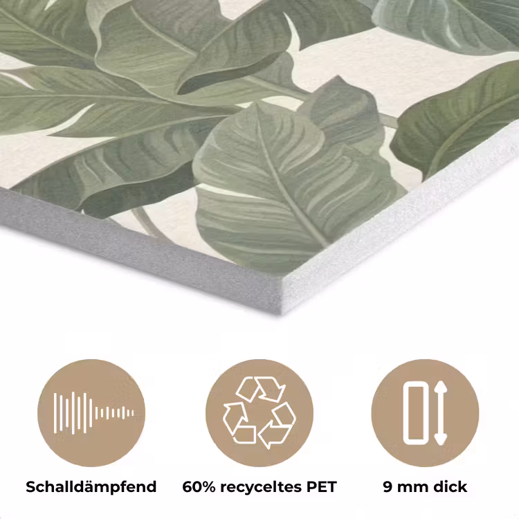 Planten - Bladeren - Tropisch - Groen PET vilt klein -closeup_DE