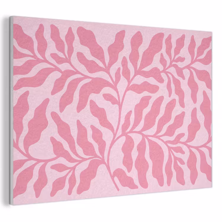 Planten - Organisch - Abstract - Modern - Roze PET vilt klein -3d