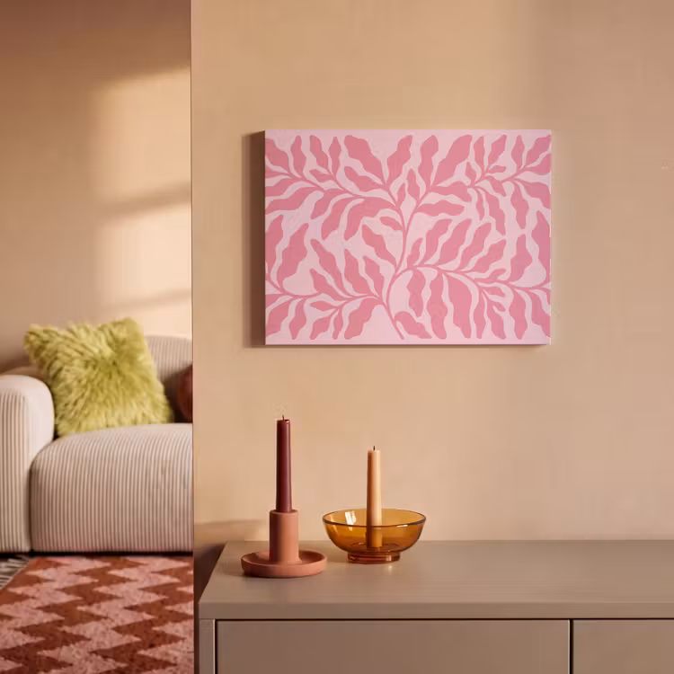 Planten - Organisch - Abstract - Modern - Roze PET vilt klein -sfeer1
