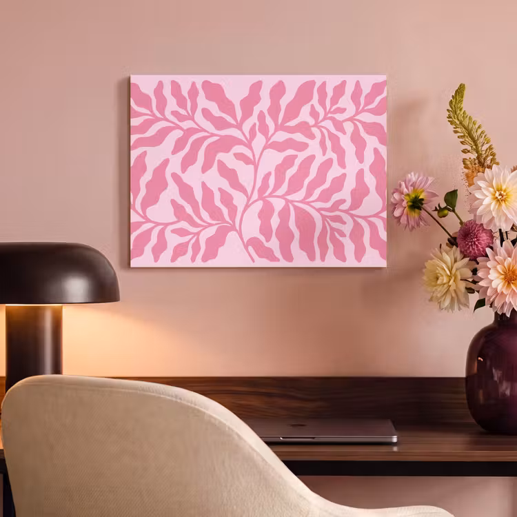 Planten - Organisch - Abstract - Modern - Roze PET vilt klein -sfeer3