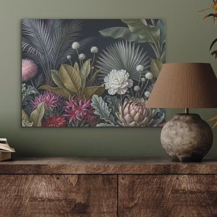 Planten - Tropisch - Botanisch - Donker - Groen PET vilt klein -sfeer2