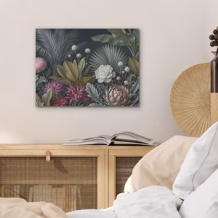 Planten - Tropisch - Botanisch - Donker - Groen PET vilt klein -sfeer3