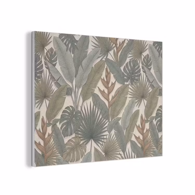 Planten - Tropisch - Natuur - Illustratie - Groen PET vilt klein -3d
