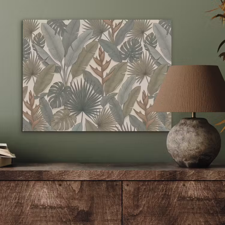 Planten - Tropisch - Natuur - Illustratie - Groen PET vilt klein -sfeer2