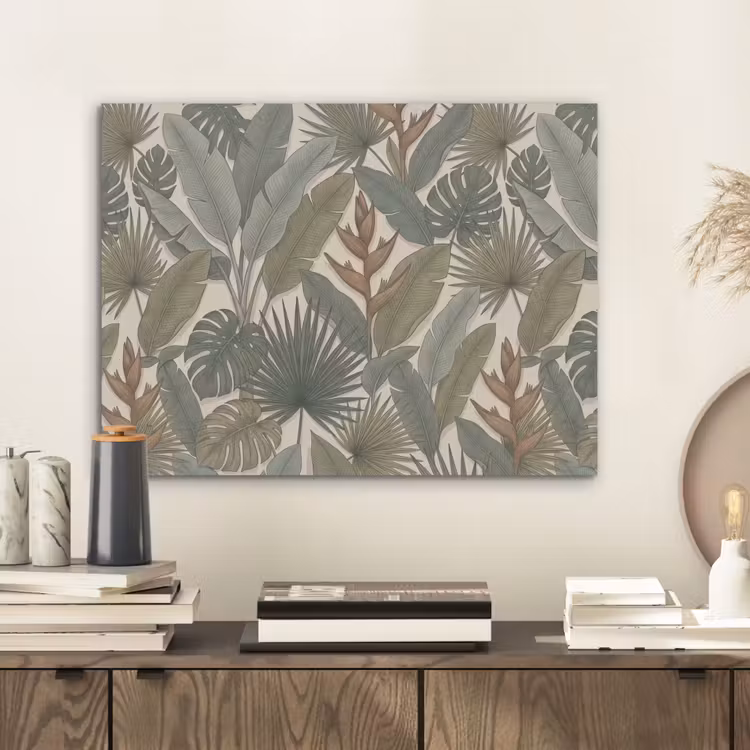 Planten - Tropisch - Natuur - Illustratie - Groen PET vilt klein -sfeer1