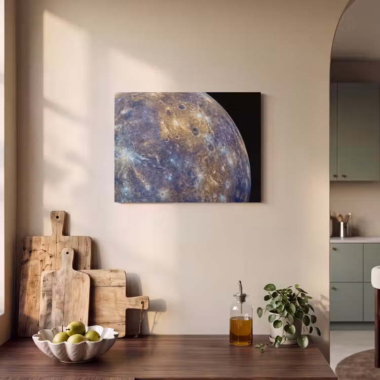 Akustikbild - Planet – Krater – Weltraum - Planeet - Kraters - Ruimte PET vilt klein