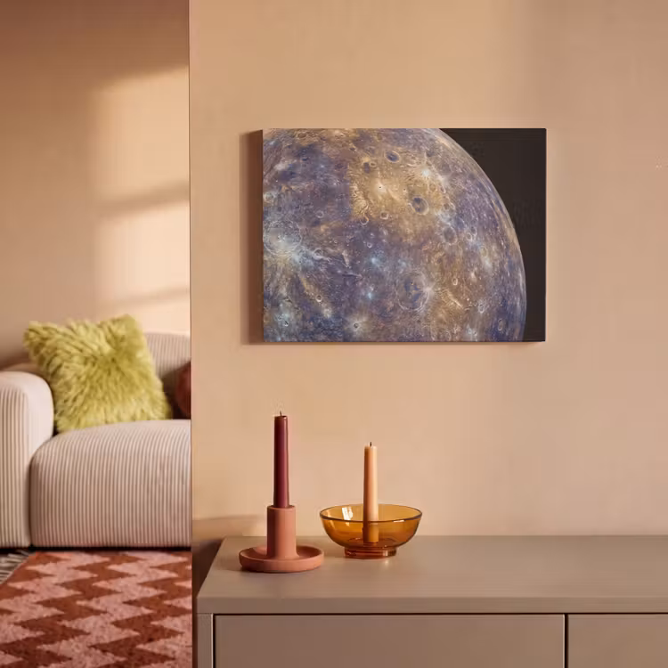 Akustikbild - Planet – Krater – Weltraum - Planeet - Kraters - Ruimte PET vilt klein