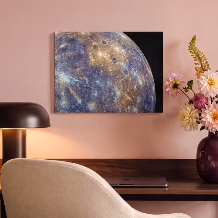 Akustikbild - Planet – Krater – Weltraum - Planeet - Kraters - Ruimte PET vilt klein