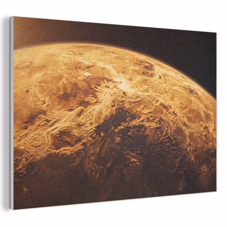 Akustikbild - Planet – Weltraum – Orange - Planeet - Ruimte - Oranje PET vilt klein