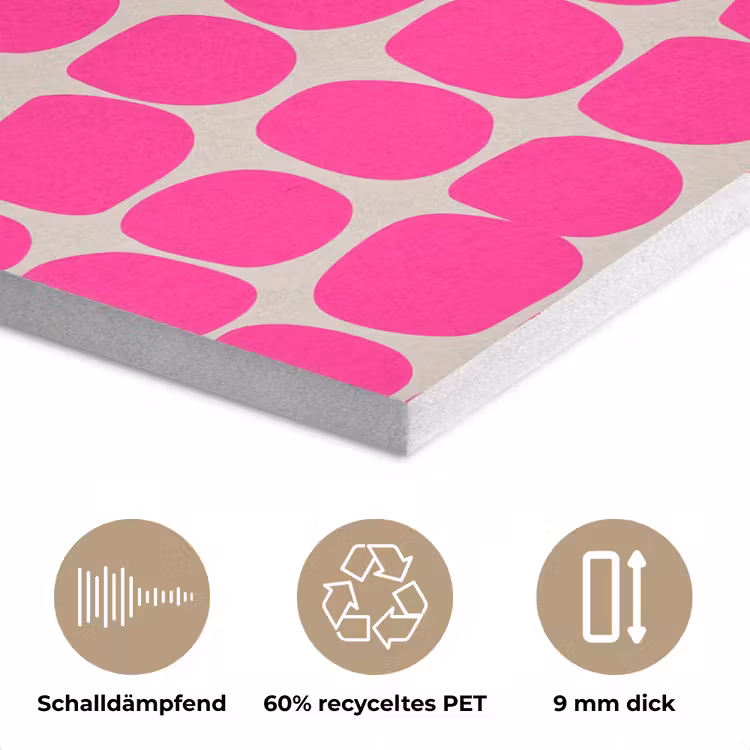 Stippen - Patroon - Roze PET vilt klein 837 -closeup_DE