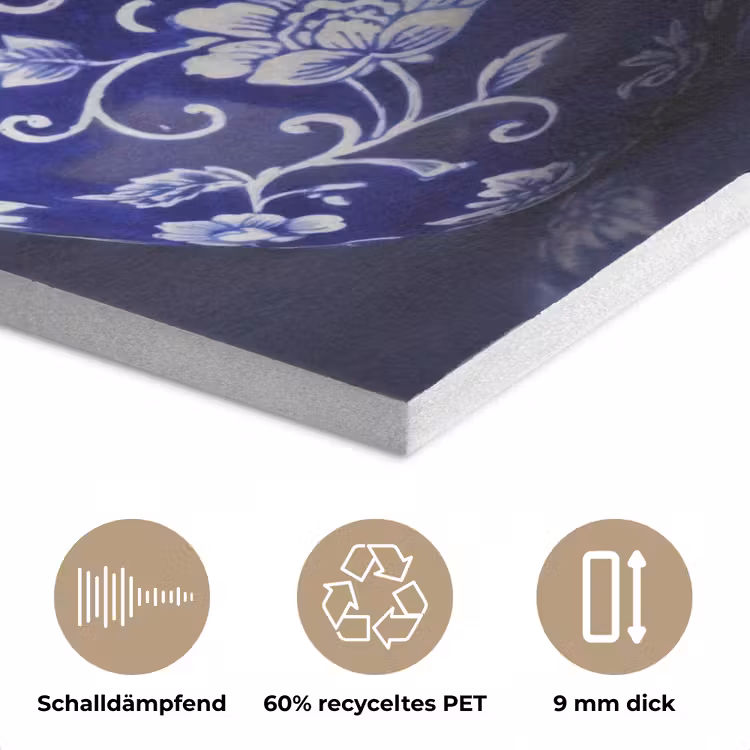 Porselein- Kersen - Delfts - Blauw PET vilt klein -closeup_DE