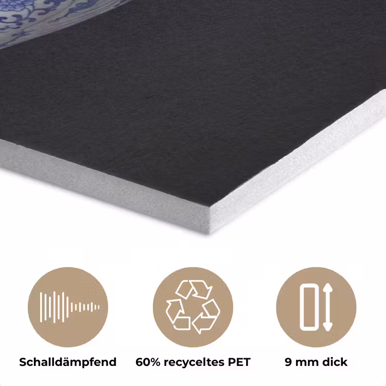Porselein - Tonijn - Delfts - Blauw PET vilt klein -closeup_DE