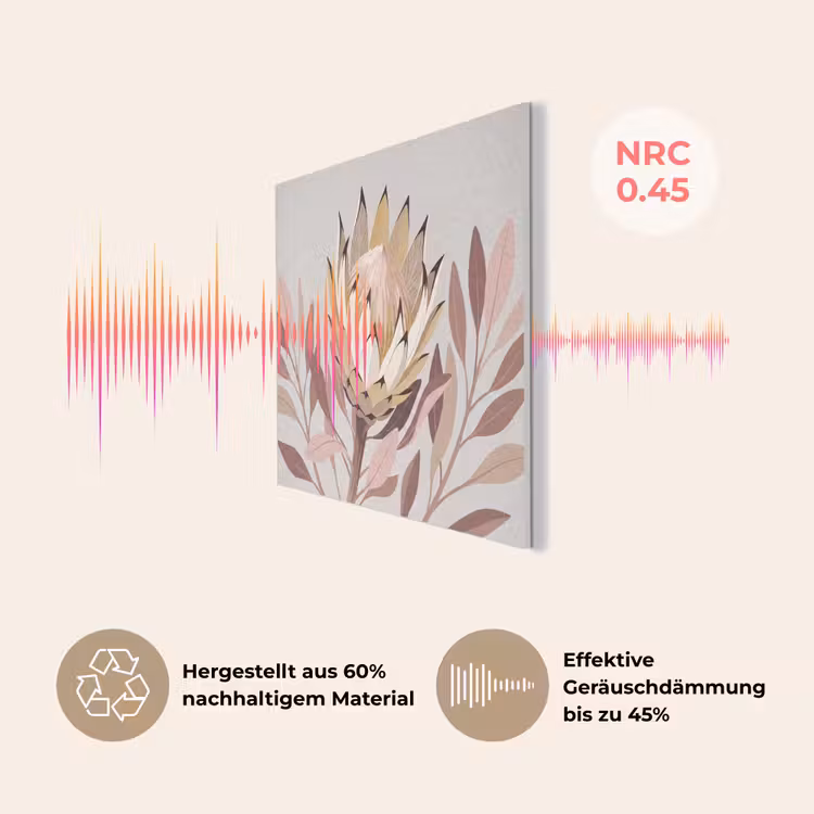 Protea - Bloem - Botanisch - Beige PET vilt klein -USP_DE