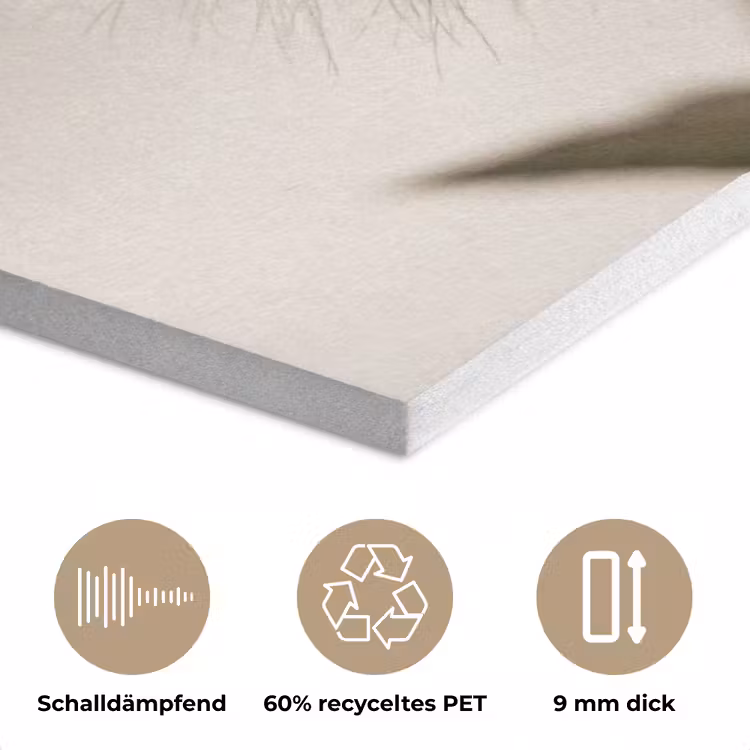 Paardenbloem - Minimalistisch - Wit PET vilt klein -closeup_DE