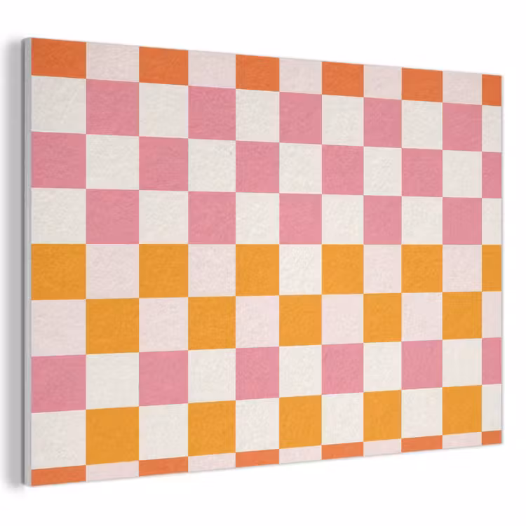 Vierkant - Patroon - Oranje PET vilt klein 837 -3d