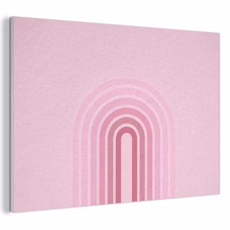 Regenboog - Roze - Abstract - Modern - Minimalistisch PET vilt klein -3d