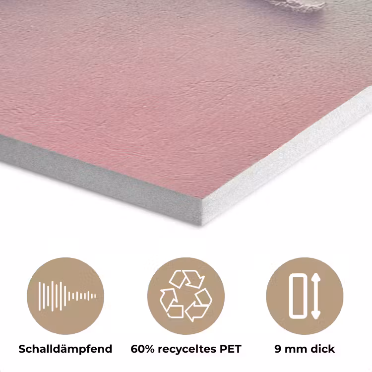 Regenboogkleuren - Wereldkaart - Zacht - Continenten PET vilt klein -closeup_DE