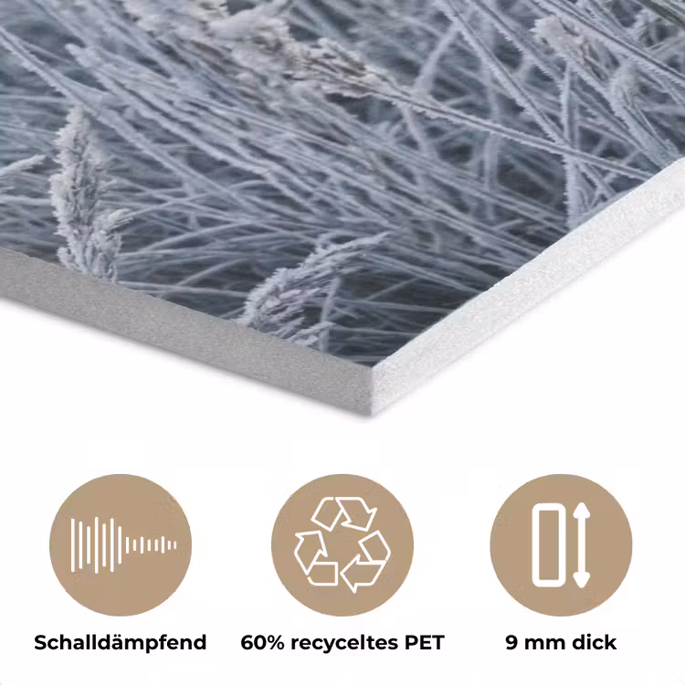 Rijp - Gras - Kristallen - Winter - Minimalistisch PET vilt klein -closeup_DE