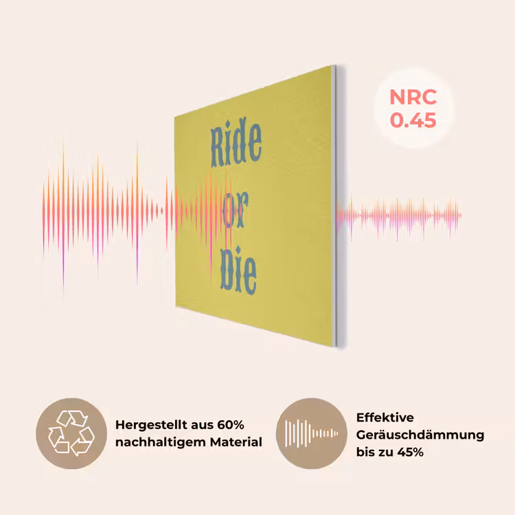 Ride or die - Geel - Blauw PET vilt klein -USP_DE