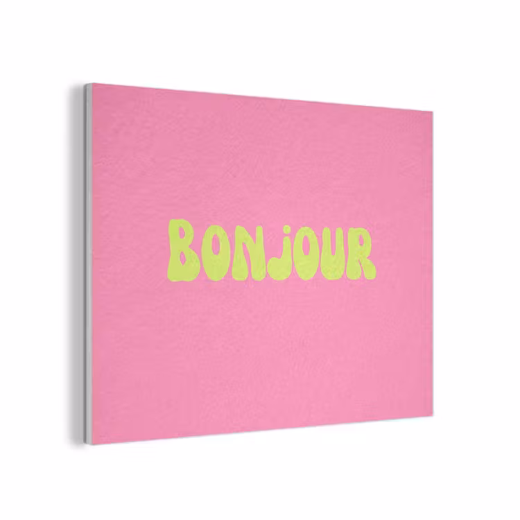 Roze - Groene bonjour - Organisch PET vilt klein -3d