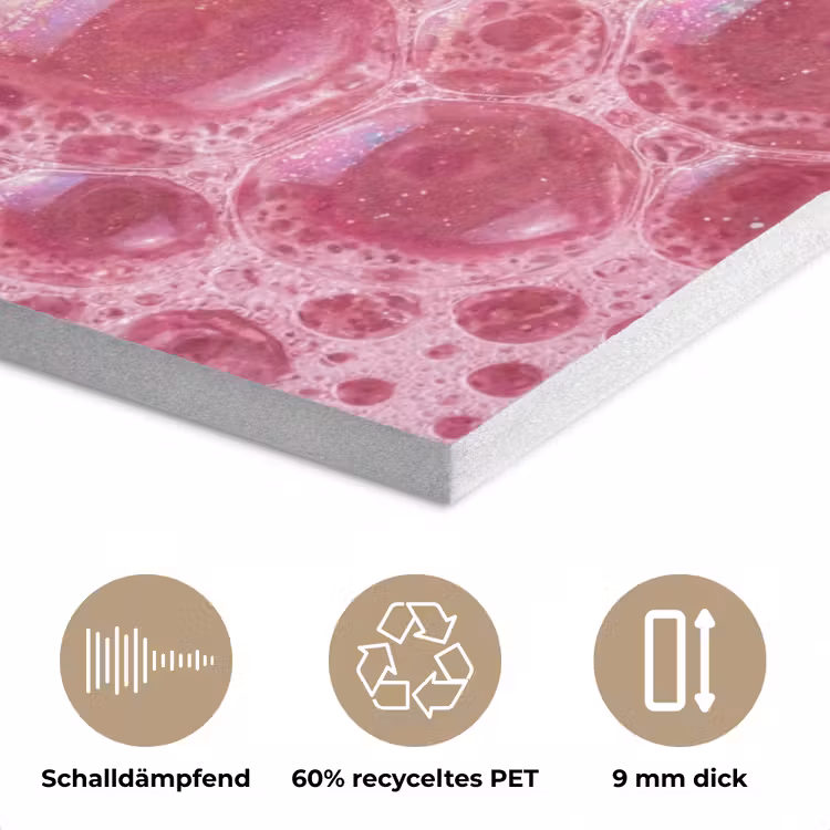 Roze - Schuim - Bubbels PET vilt klein -closeup_DE