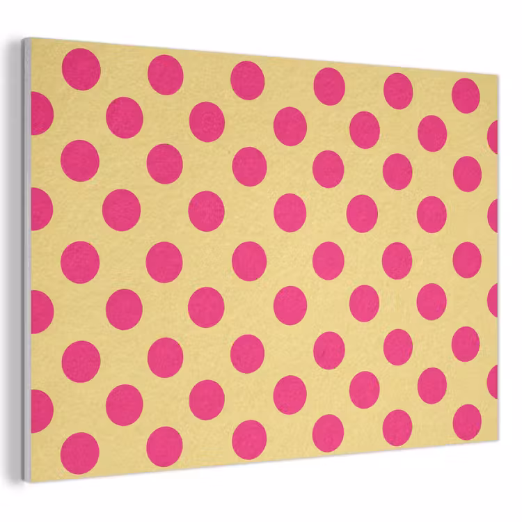 Roze - Stippen - Geel PET vilt klein 837 -3d