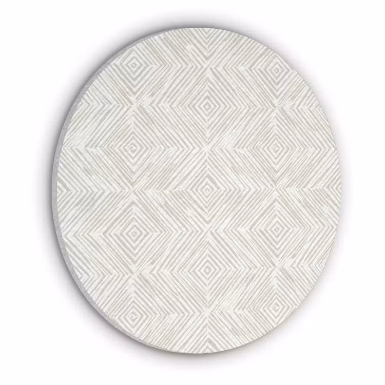 Abstract - Ruiten - Beige Akoestische PET Vilt - Rond klein 838 -3d