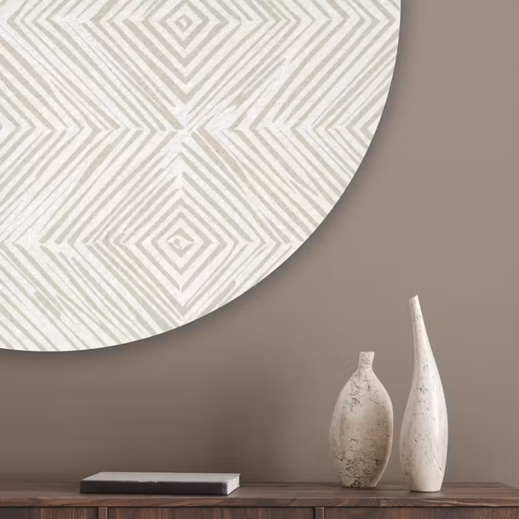 Abstract - Ruiten - Beige Akoestische PET Vilt - Rond klein 838 -sfeer5_closeup