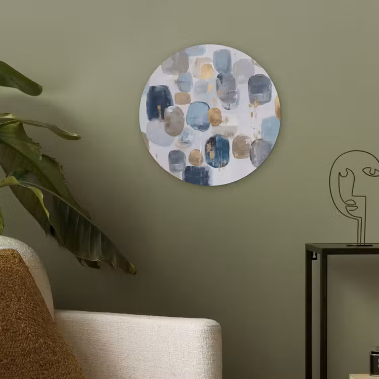 Abstract - Goud - Vormen Akoestische PET Vilt - Rond klein -sfeer2
