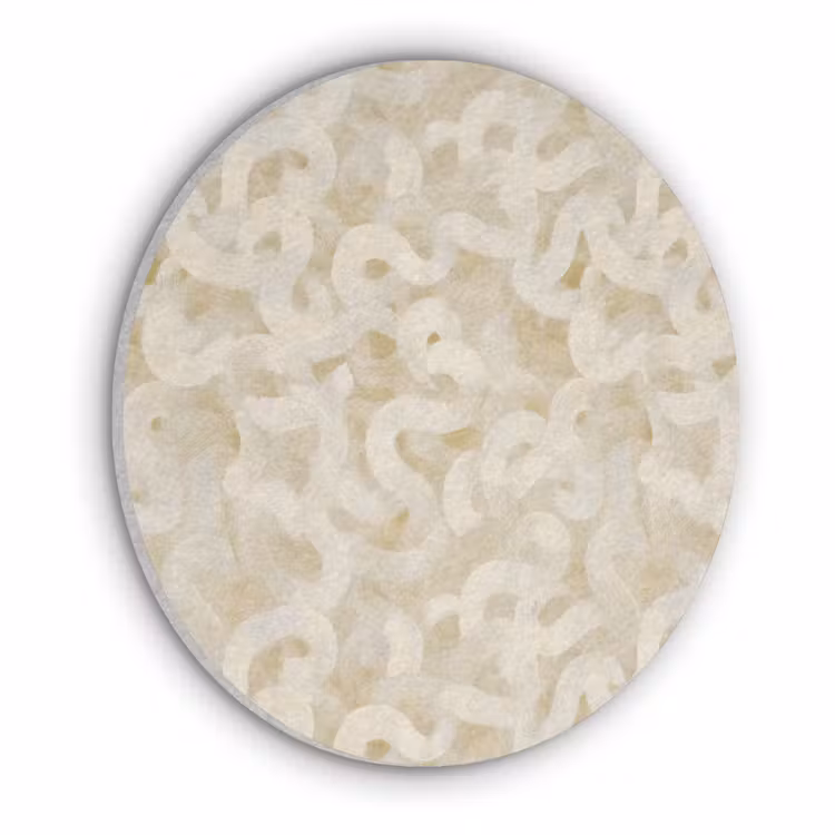 Abstract - Lijnen - Beige Akoestische PET Vilt - Rond klein 838 -3d