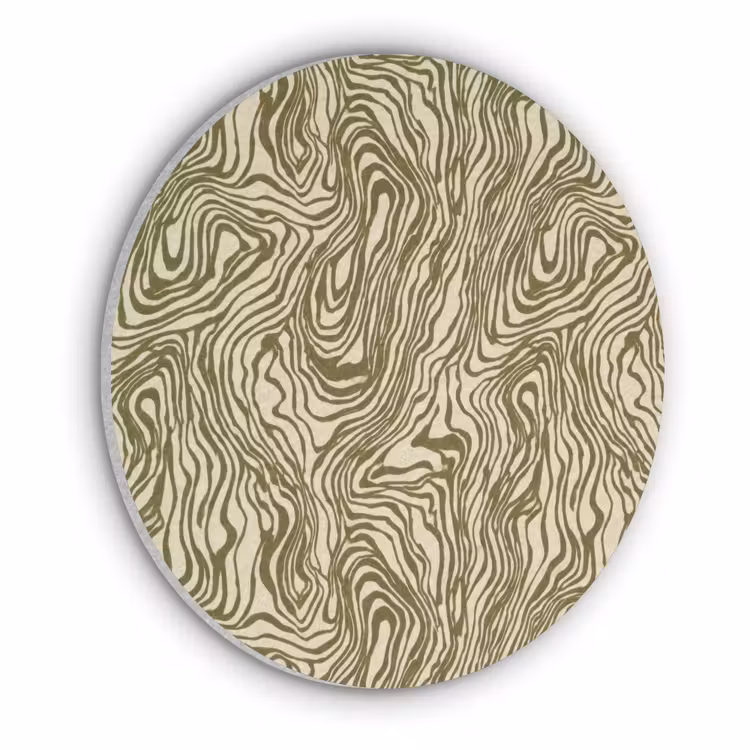 Abstract - Marmer - Groen Akoestische PET Vilt - Rond klein 838 -3d