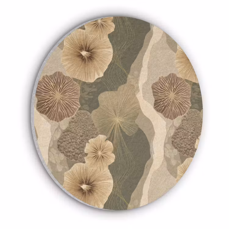 Abstract - Modern - Groen Akoestische PET Vilt - Rond klein 838 -3d