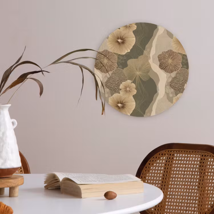 Abstract - Modern - Groen Akoestische PET Vilt - Rond klein 838 -sfeer3