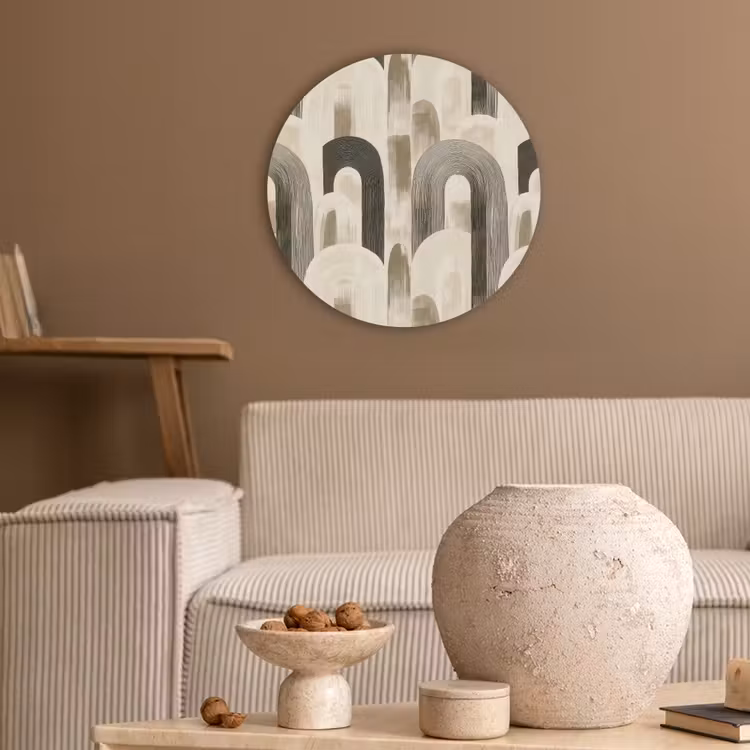 Abstract - Patroon - Bogen Akoestische PET Vilt - Rond klein 838 -sfeer1