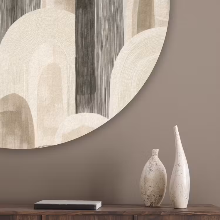 Abstract - Patroon - Bogen Akoestische PET Vilt - Rond klein 838 -sfeer5_closeup