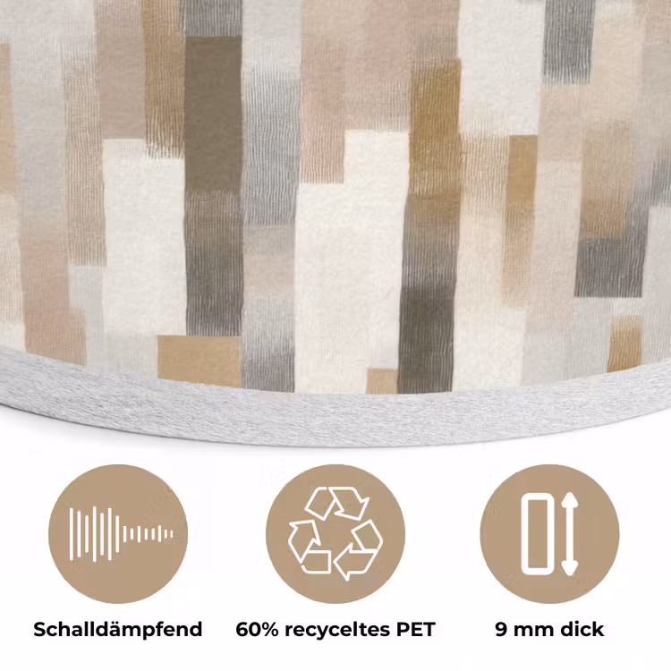 Abstract - Patroon - Kwaststreken Akoestische PET Vilt - Rond klein 838 -closeup_DE