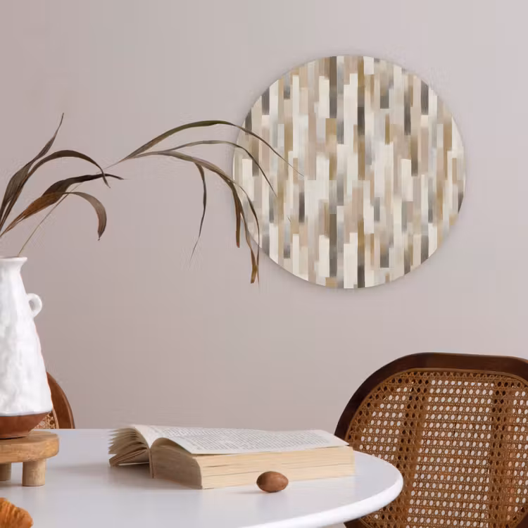 Abstract - Patroon - Kwaststreken Akoestische PET Vilt - Rond klein 838 -sfeer3