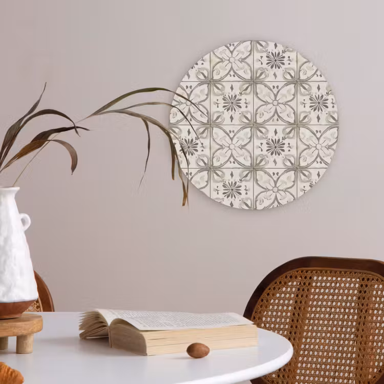 Antiek - Tegel - Beige Akoestische PET Vilt - Rond klein 838 -sfeer3