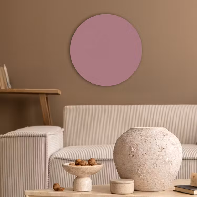 Antique - Mauve - Roze Akoestische PET Vilt - Rond klein 838 -sfeer1