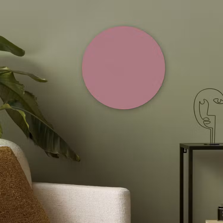 Antique - Mauve - Roze Akoestische PET Vilt - Rond klein 838 -sfeer2