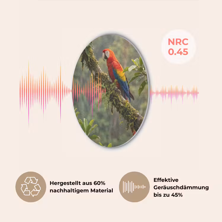 Ara - Jungle - Rood Akoestische PET Vilt - Rond klein -USP_DE