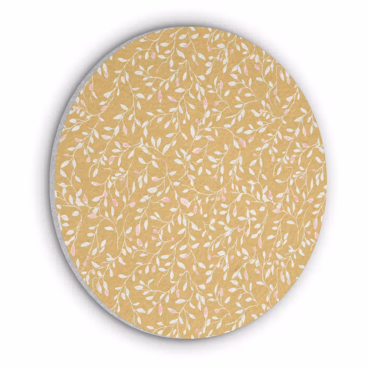Takjes - Patroon - Oker Akoestische PET Vilt - Rond klein 838 -3d