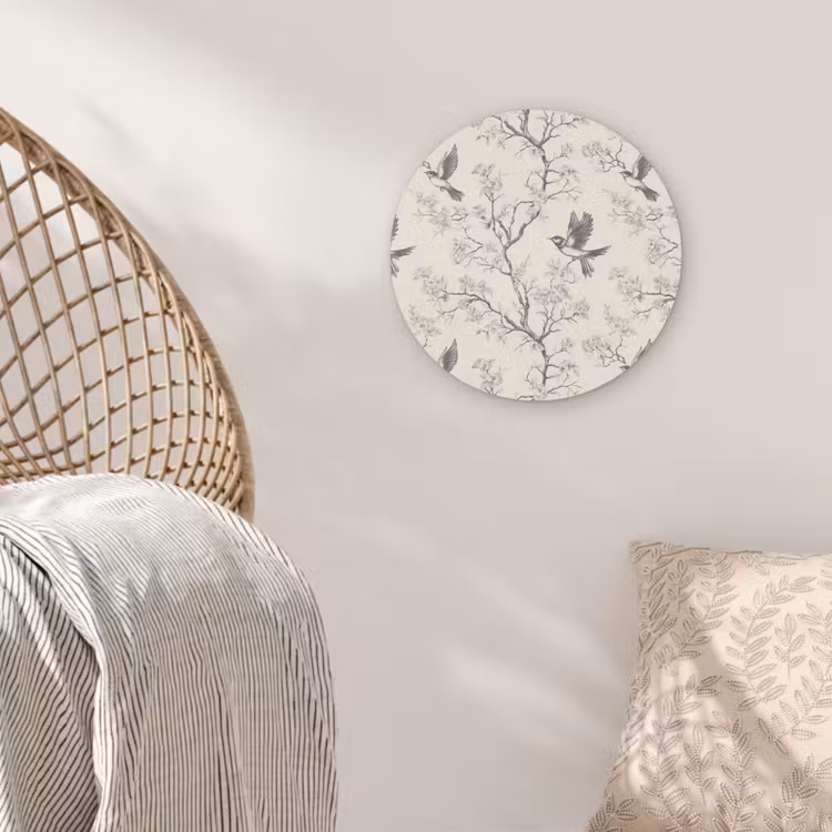 Takken - Vogels - Beige Akoestische PET Vilt - Rond klein 838 -sfeer4
