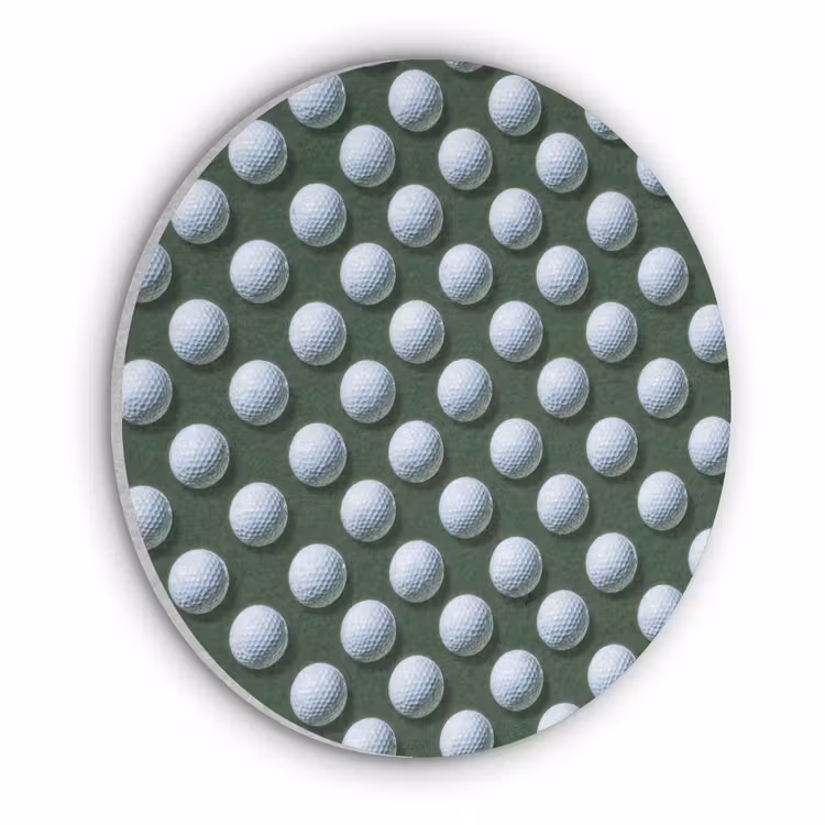 Ballen - Golf - Groen Akoestische PET Vilt - Rond klein 838 -3d